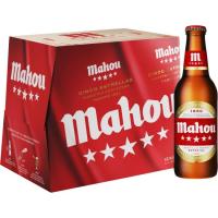 Cerveza MAHOU 5 Estrellas, pack botellín 12x25 cl