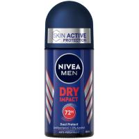 Desodorante para hombre dry impact NIVEA, roll on 50 ml