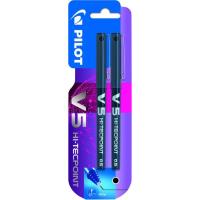 Bolígrafo Hi-Tecpoint Rollerball punta aguja 0.5mm, tinta negra V-5 PILOT, 2uds