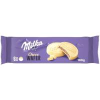 Chocowafer de chocolate blanco MILKA, caja 180 g