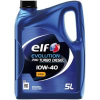 Aceite sintético de motor 700 Turbo Diésel 10W40 Evolution ELF, 5 litros