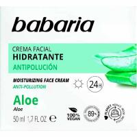Crema facial hidratante de aloe vera BABARIA, tarro 50 ml Crema facial hidratante de aloe vera BABARIA, tarro 50 ml