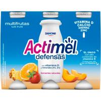 Actimel para beber multifrutas DANONE, pack 6x100 ml