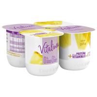 Yogur desnatado sabor piña DANONE VITALINEA, pack 4x120 g