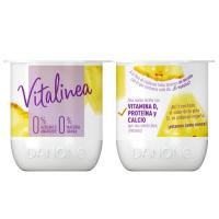 Yogur desnatado sabor piña DANONE VITALINEA, pack 4x120 g