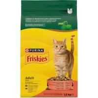 Alimento de buey-pollo-ternera gato adulto FRISKIES, saco 1,5 kg