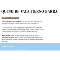Queso de vaca tierno barra EL ESTANQUE, al corte, compra mínima 250 g