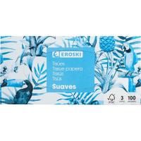 Pañuelo facial suave EROSKI, caja 100 uds Pañuelo facial suave EROSKI, caja 100 uds