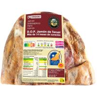 Jamón curado D.O.P. Teruel EROSKI, al corte, compra mínima 100 g