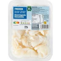 Bacalao desalado desmigado EROSKI, bandeja 225 g
