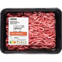 Carne picada 100% vacuno EROSKI, bandeja 400 g
