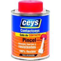 Cola de contacto con pincel 100% flexible, fácil aplicación CEYS, bote 250 ml