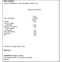 Pan rallado GALLO, paquete 5 kg