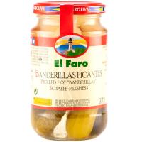 Banderillas picantes en vinagre EL FARO, frasco 150 g