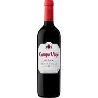 Vino Tinto Tempranillo Rioja CAMPO VIEJO, botella 75 cl