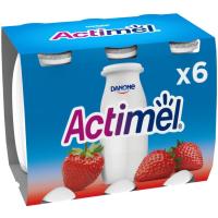 Actimel para beber sabor fresa DANONE, pack 6x100 ml