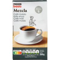 Café molido mezcla EROSKI BASIC, paquete 250 g