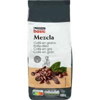 Café en grano mezcla EROSKI BASIC, paquete 500 g