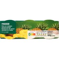 Piña en rodaja en su jugo EROSKI, pack 3x137 g Piña en rodaja en su jugo EROSKI, pack 3x137 g