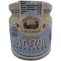 Yogur desnatado natural LACTEBAL, tarro 200 g
