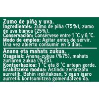 Zumo de piña-uva EROSKI, brik 1 litro