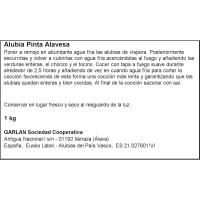 Alubia pinta alavesa EUSKO LABEL GARLAN, saco 1 kg