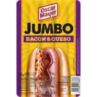 Salchichas Jumbo de bacón-queso OSCAR MAYER, sobre 335 g