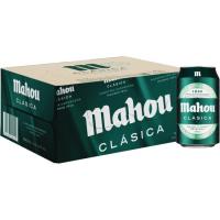 Cerveza MAHOU Clásica, pack lata 12x33 cl