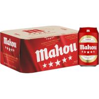 Cerveza MAHOU 5 Estrellas, pack lata 12x33 cl