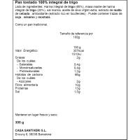 Pan Dextrin integral SANTIVERI, paquete 300 g