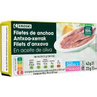 Anchoa en aceite de oliva EROSKI, lata 23 g