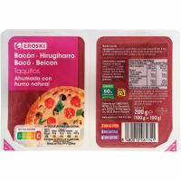 Taquitos de bacón ahumado con humo natural EROSKI, pack 2x100 g