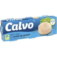 Atún claro en aceite de girasol CALVO, pack 3x115 g