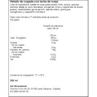 Helado de cuajada natural ULTZAMA, tarrina 325 g