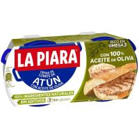 Paté de atún en aceite de oliva natural LA PIARA, pack 2x75 g