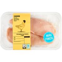 Pechuga fileteada extrafina pollo EROSKI, bandeja al peso aprox. 520 g