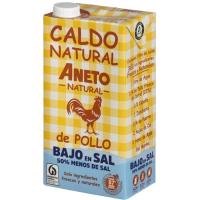 Caldo natural de pollo bajo en sal ANETO, brik 1 litro Caldo natural de pollo bajo en sal ANETO, brik 1 litro