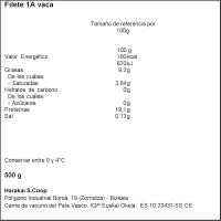 Filete de vaca 1A EUSKO LABEL, bandeja aprox. 400 g