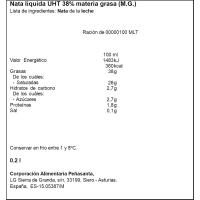 Nata para montar 38% ASTURIANA, brik 200 ml