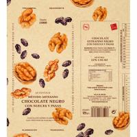 Chocolate negro con nueces-pasas ORBEA, tableta 125 g