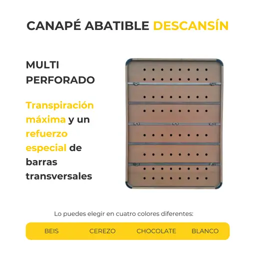 Canape Abatible 160 x 190 cm | Color Blanco | A Domicilio | Descansin