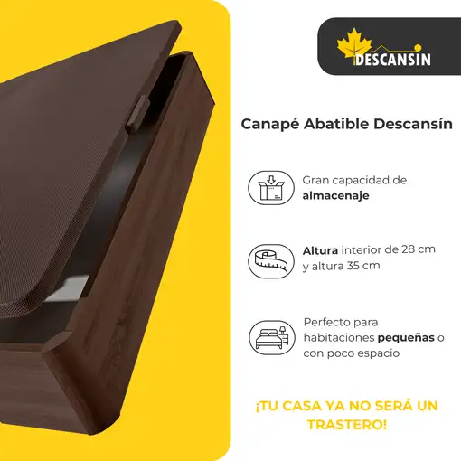Canape Abatible 160 x 190 cm | Color Blanco | A Domicilio | Descansin