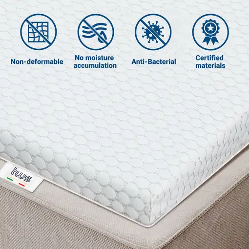 The White Stone Topper Viscoelastico Memory Foam H3 125x190